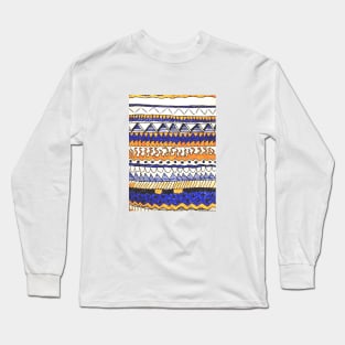 Random aztec pattern Long Sleeve T-Shirt